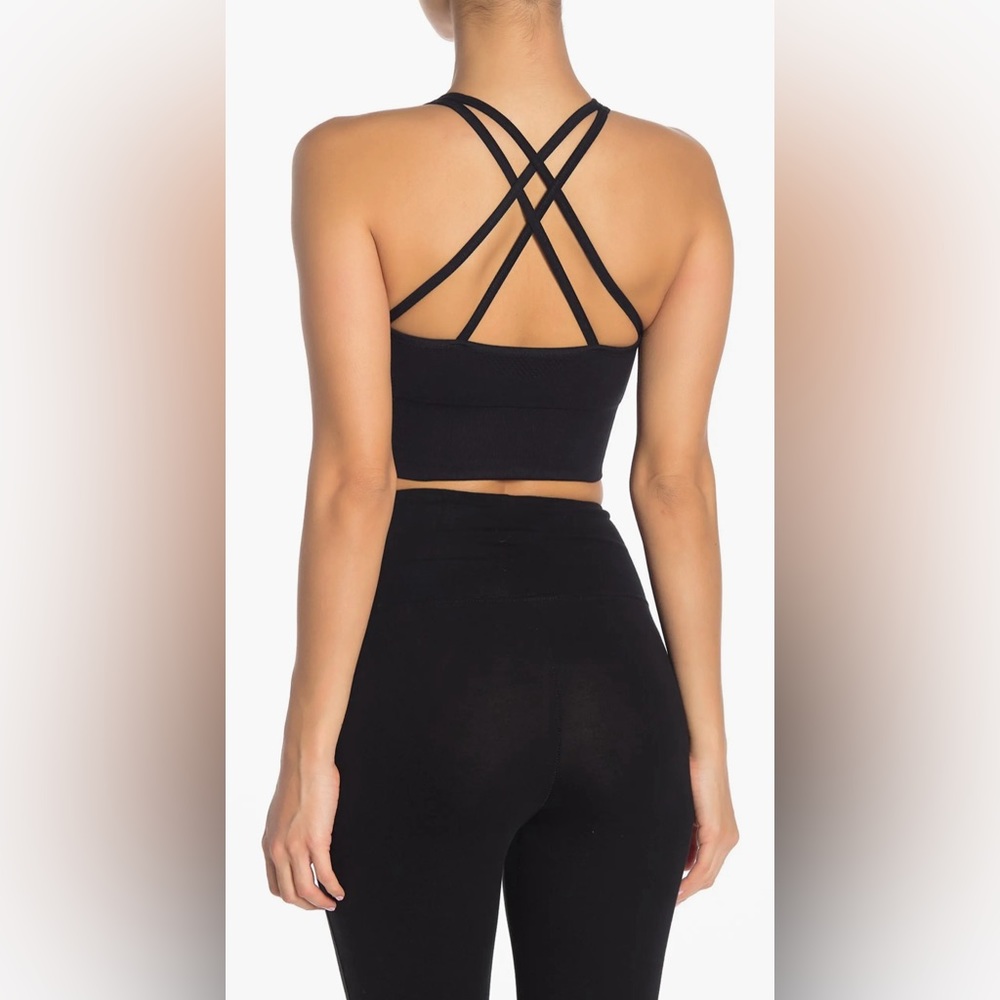 Z by Zella Seamless Crossback Bralette in Black (XS)